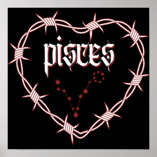 Pisces Constellation Arte Celestial Gótico Oscuro