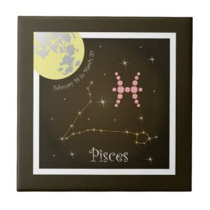 Pisces February 19 to March 20 de baldosa de foto