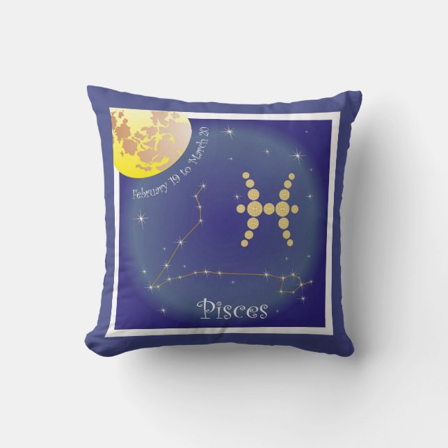 Pisces February 19 to March de 20 almohadas (Anverso)