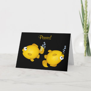 Pisces fish feliz cumpleaños tarjeta personalizado
