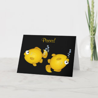 Pisces fish feliz cumpleaños tarjeta personalizado