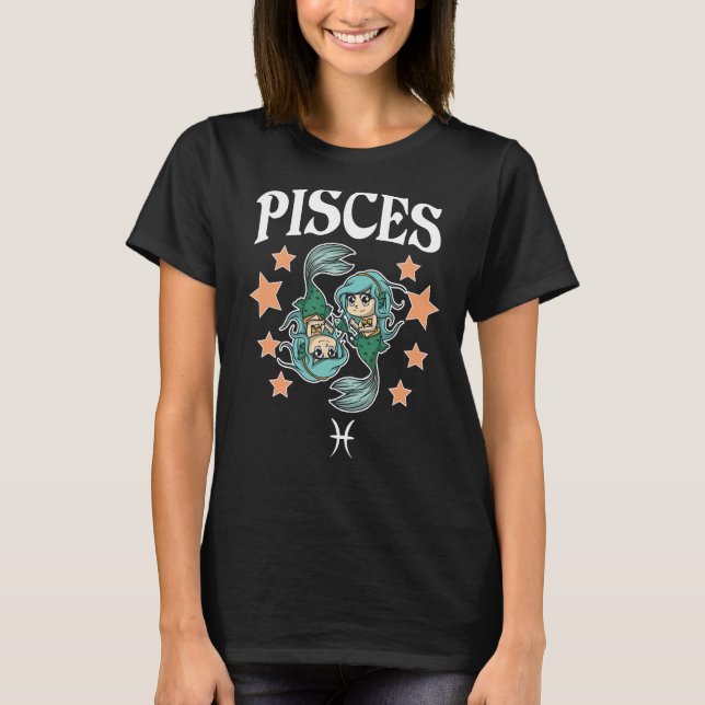 Pisces Sweater Zodiac Rótulo Horoscope Mujeres Ki (Anverso)