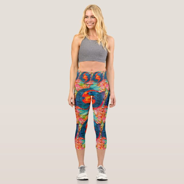 Pisces Zodiac Capri Leggings (Anverso)