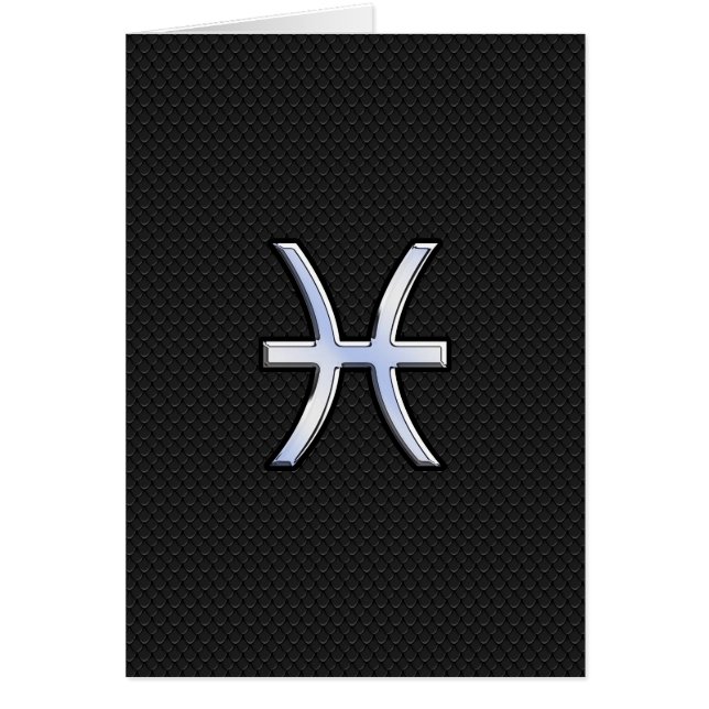 Pisciendo Rótulo Zodiac en decoración de piel de s (Frente)