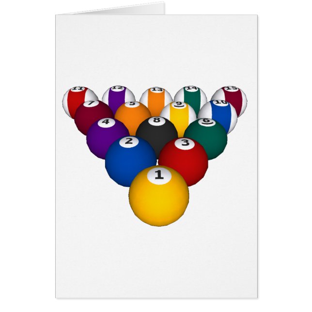 Piscina: Bolas de billar: Billares: (Frente)