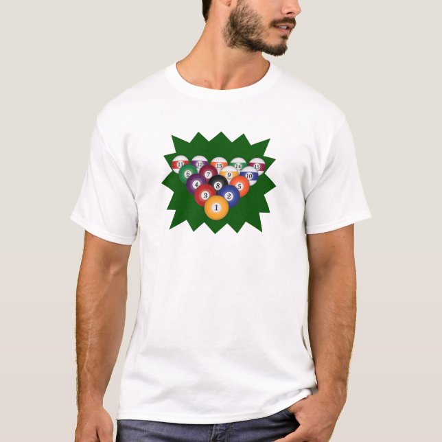 Piscina/bolas de billar: Billares: Camiseta (Anverso)