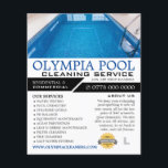 Piscina de cristal, publicidad de limpieza de pisc<br><div class="desc">Piscina de cristal,  Servicio de limpieza de la piscina Volante publicitario de The Business Card Store.</div>