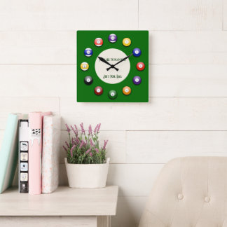 Piscina de juegos - Reloj de pared de bolas de bil