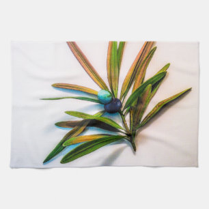 Piscina Evergreen con toallas de cocina Berries