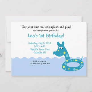PISCINA Fiesta Tubo de natación 5x7 Invitaciones d