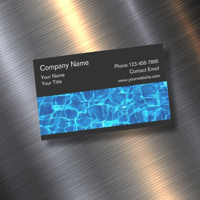 Piscina Servicios Magnéticos Tarjetas De Negocios (Subido por el creador)