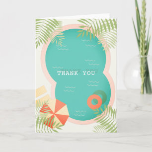 Piscina tropical Palm Tree Beige Gracias Tarjeta