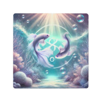 "Piscis etéreos: un arte zodíaco subacuático soñad