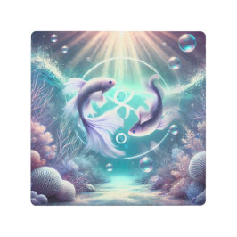"Piscis etéreos: un arte zodíaco subacuático soñad