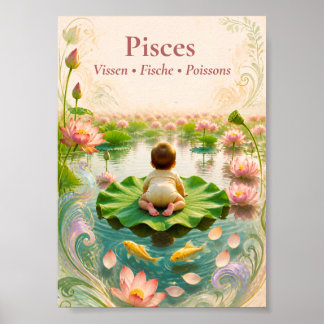 Piscis Zodíaco Arte Pequeño | Astrología Soñadora