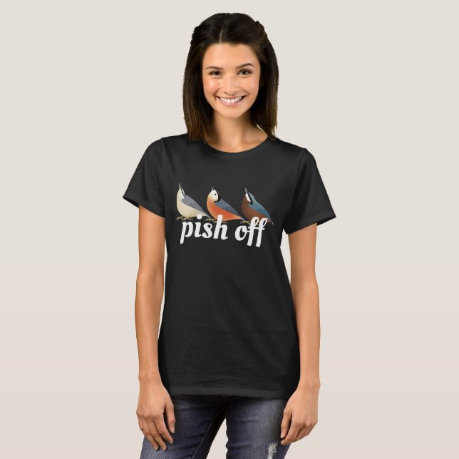 ¡Pish apagado! Camiseta del Birder (Anverso completo)