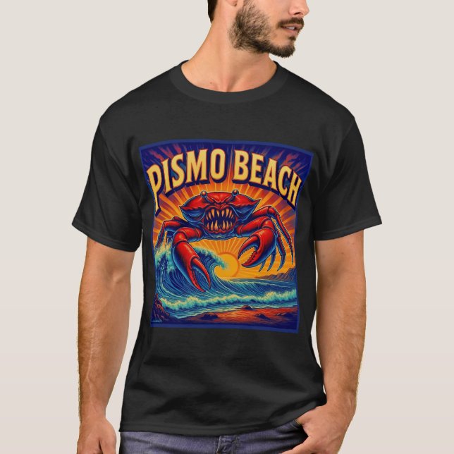 PISMO BEACH CAMISETA MONSTRUO DE CANGREJO.   (Anverso)