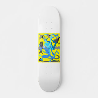 Piso de patineta de baile amarillo