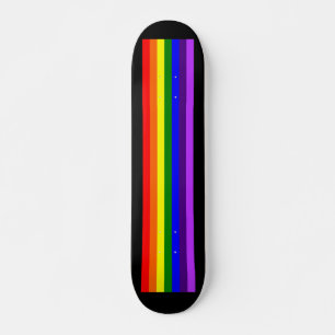 Piso de patineta Rainbow LGBTQ+ (negro)