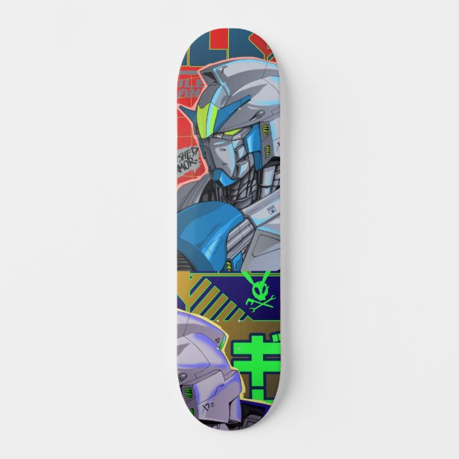 Piso de skateboard de anime robot de serie móvil (Anverso)