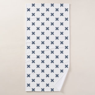 Pisos cruzados de color azul-gris sobre blanco