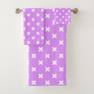 Pisos de cruz blanca sobre lilac