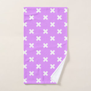 Pisos de cruz blanca sobre lilac