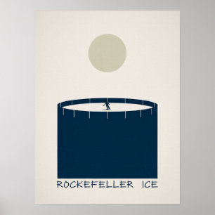 Pista de hielo Rockefeller Arte de patinador inver