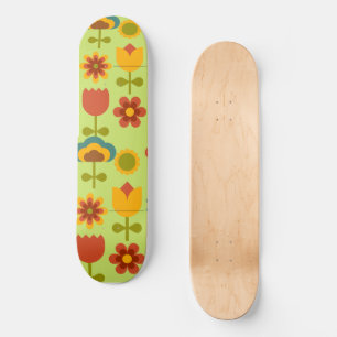 Pista de patinaje de flor retro - Skateboard