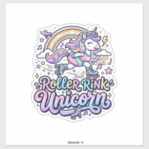 Pista de patinaje Unicornio Unicornio Pegatina vec