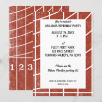 Pista de seguimiento y de campo de invitación de g