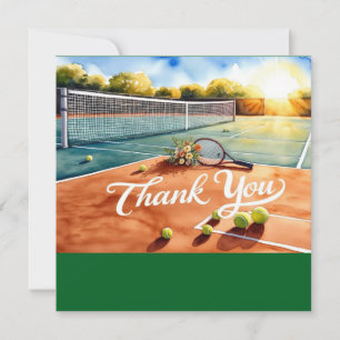 Pista de tenis con la cancha de agradecimiento en 