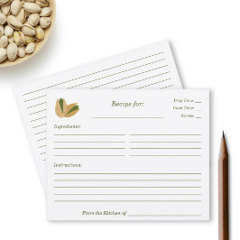 Pistachio - Tarjeta de receta para ducha de novia
