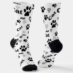 Pistas de gato, rastro, gato, calcetines de animal