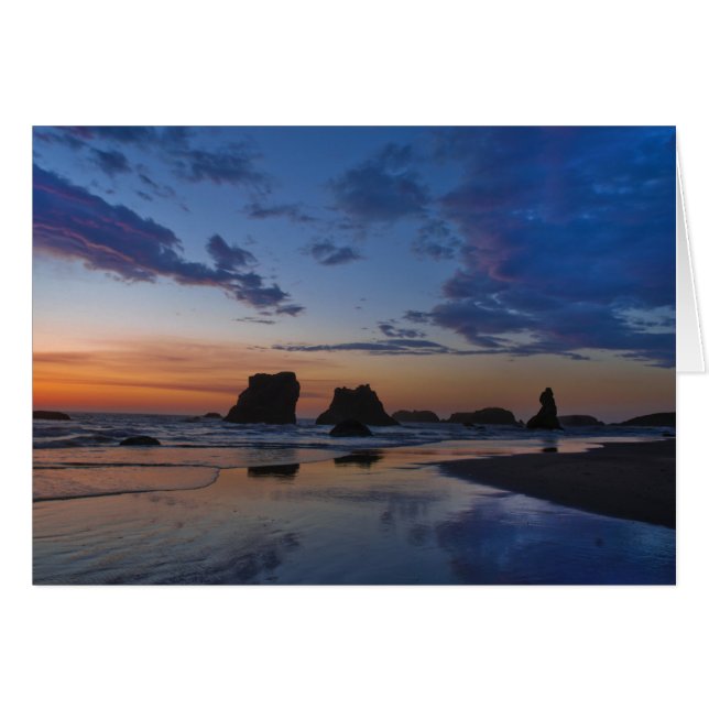 Pistas de mar en Bandon - Atardecer en la costa de (Anverso (Horizontal))