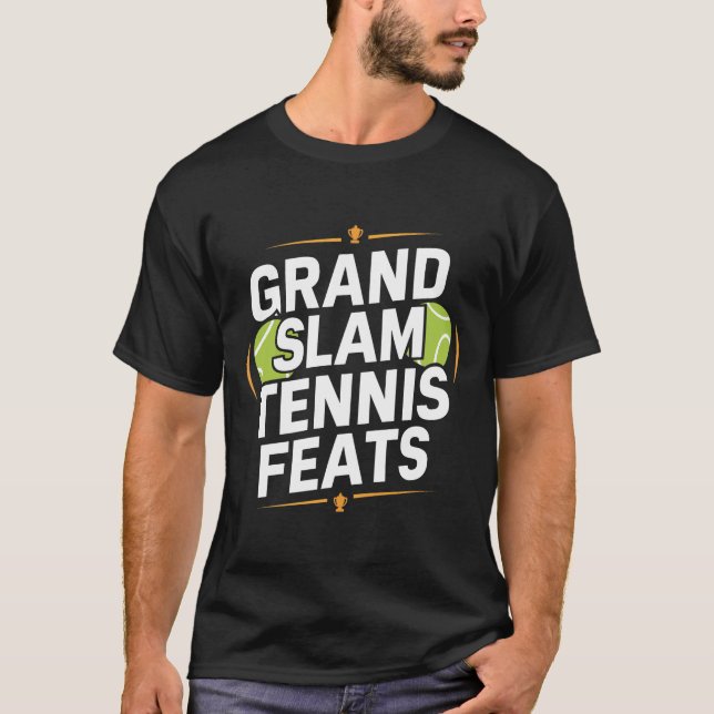 Pistas de tenis de Grand Slam, camisetas deportiva (Anverso)