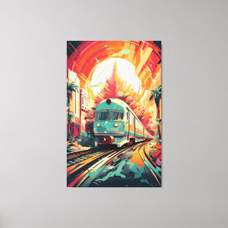 Pistas dinámicas: Vibrante arte en tren en tren ab