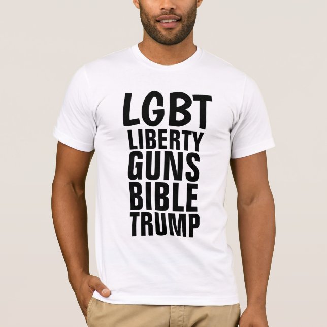 Pistolas conservadoras LGBT Trump con camisetas (Anverso)