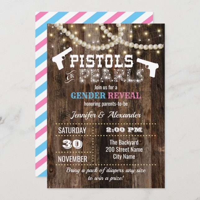 Pistolas reveladoras de género o invitación a perl (Anverso / Reverso)