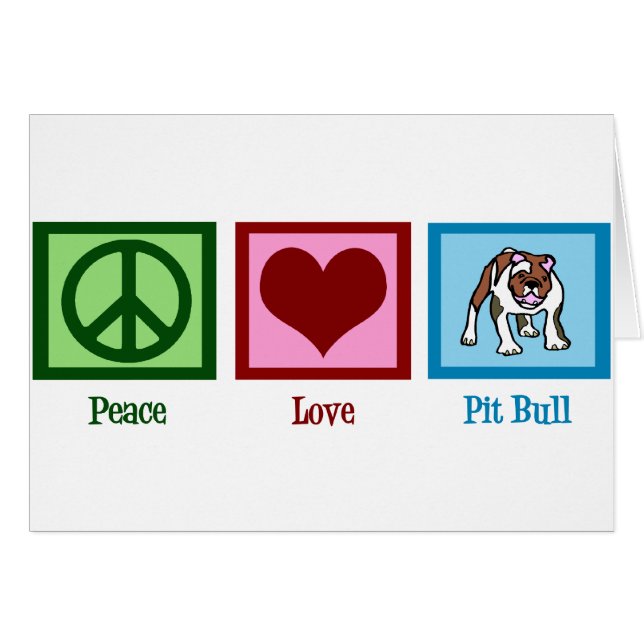Pit Bull de amor por la paz (Anverso (Horizontal))