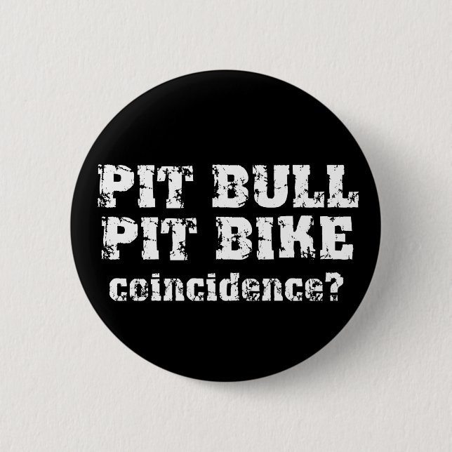 Pit Bull Pit Bike Moto Dirt Motocross Botón (Anverso)