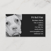 Pit Bull Terrier (Gris) - Tarjeta de visita
