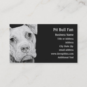 Pit Bull Terrier (Gris) - Tarjeta de visita