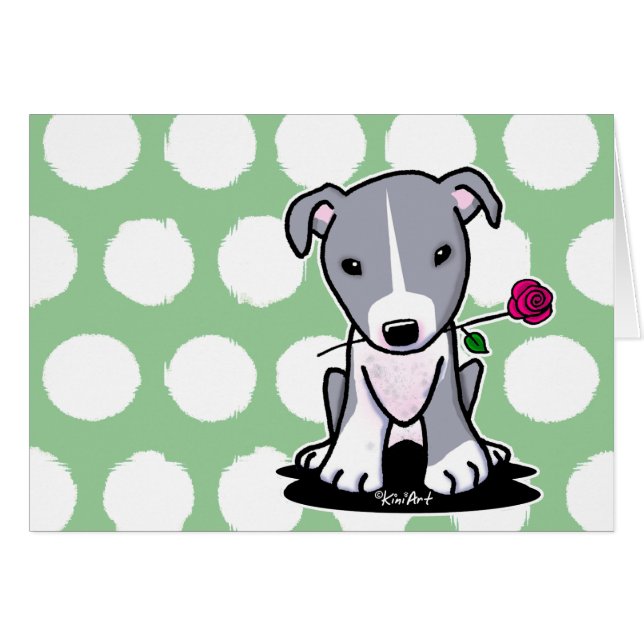 Pit Bull With Flower (Anverso (Horizontal))