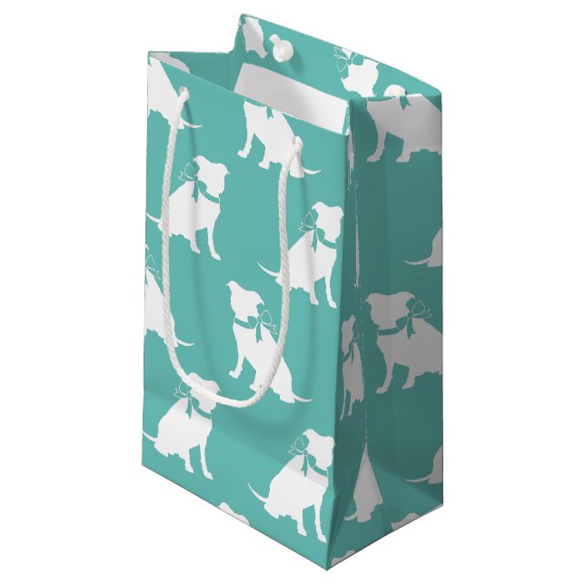 Pit Bulldog Puppy Pitbull Pequeño Bolsa De Regalo (Angulo Anverso)