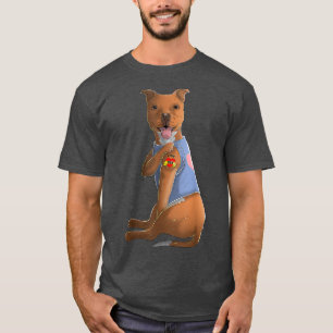 Pitbull amo a mamá Tattoo Camisa de perro gracioso
