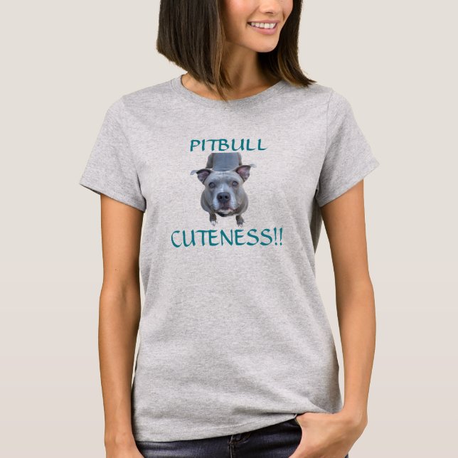 Pitbull Cuteness Camisa de Mujeres (Anverso)