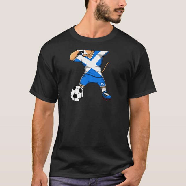 Pitbull Dabbing Perro Escocia Jersey Fútbol Fútbol (Anverso)