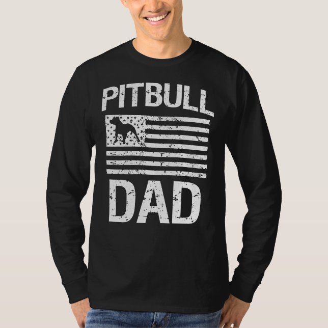 Pitbull Dad Mens Pit Bulldog Bandera Sweater Nice (Anverso)