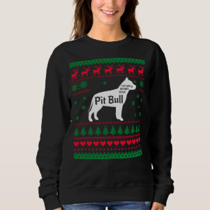 Pitbull Feo Navidades Sweater Xmas Pitbull